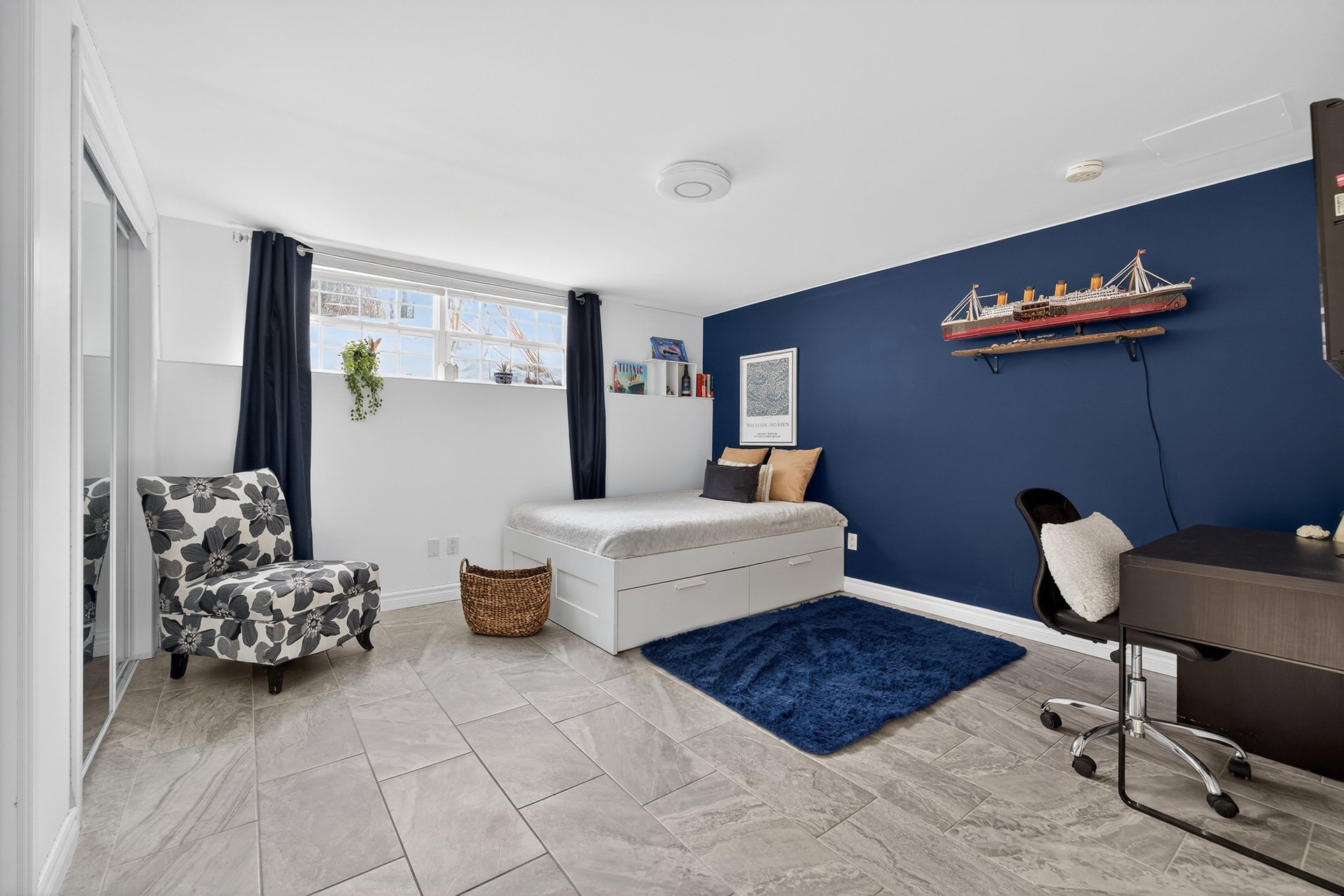 Chambre à coucher - Ss, plancher chauffant