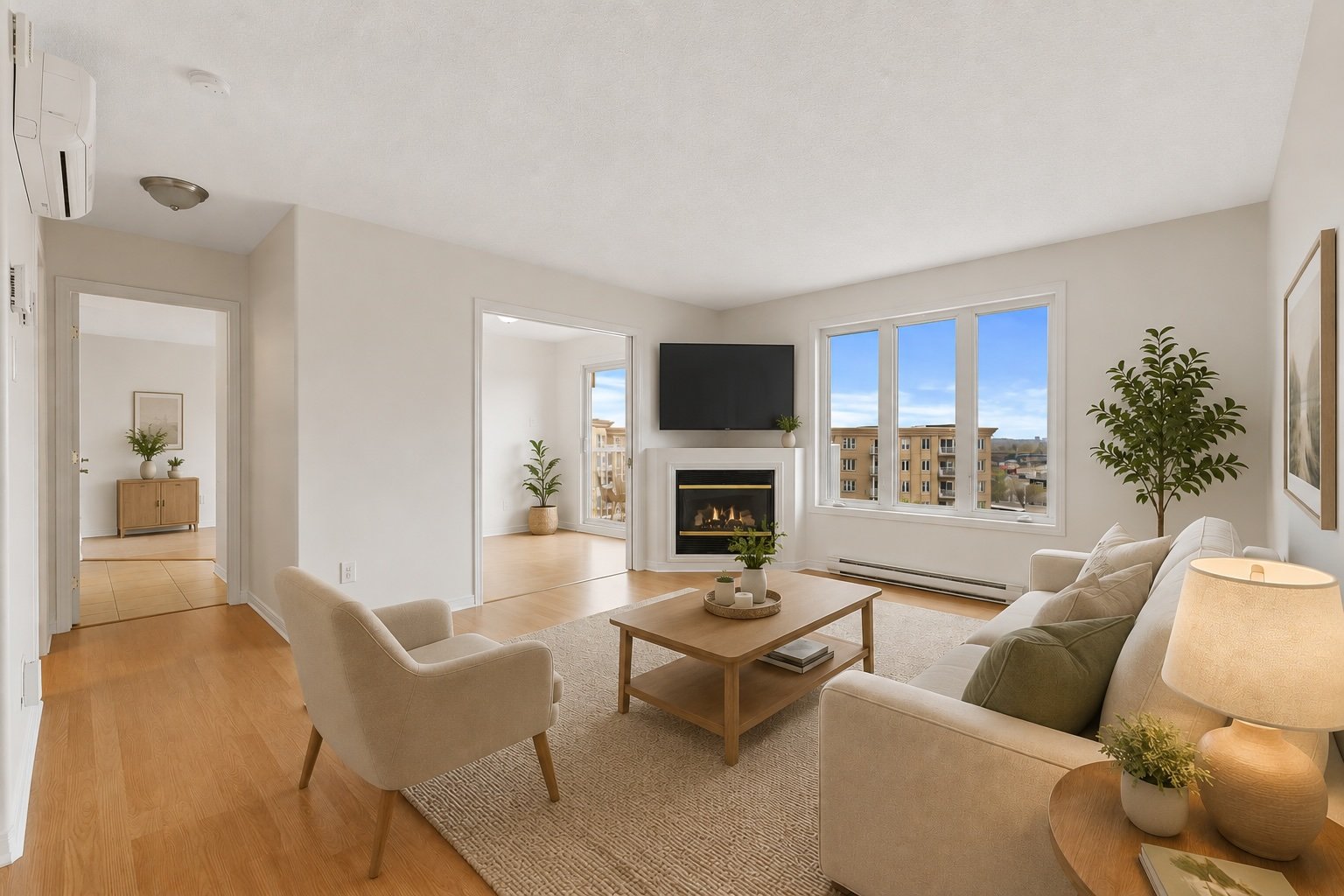 Salon - Staging virtuel à titre visuel seulement