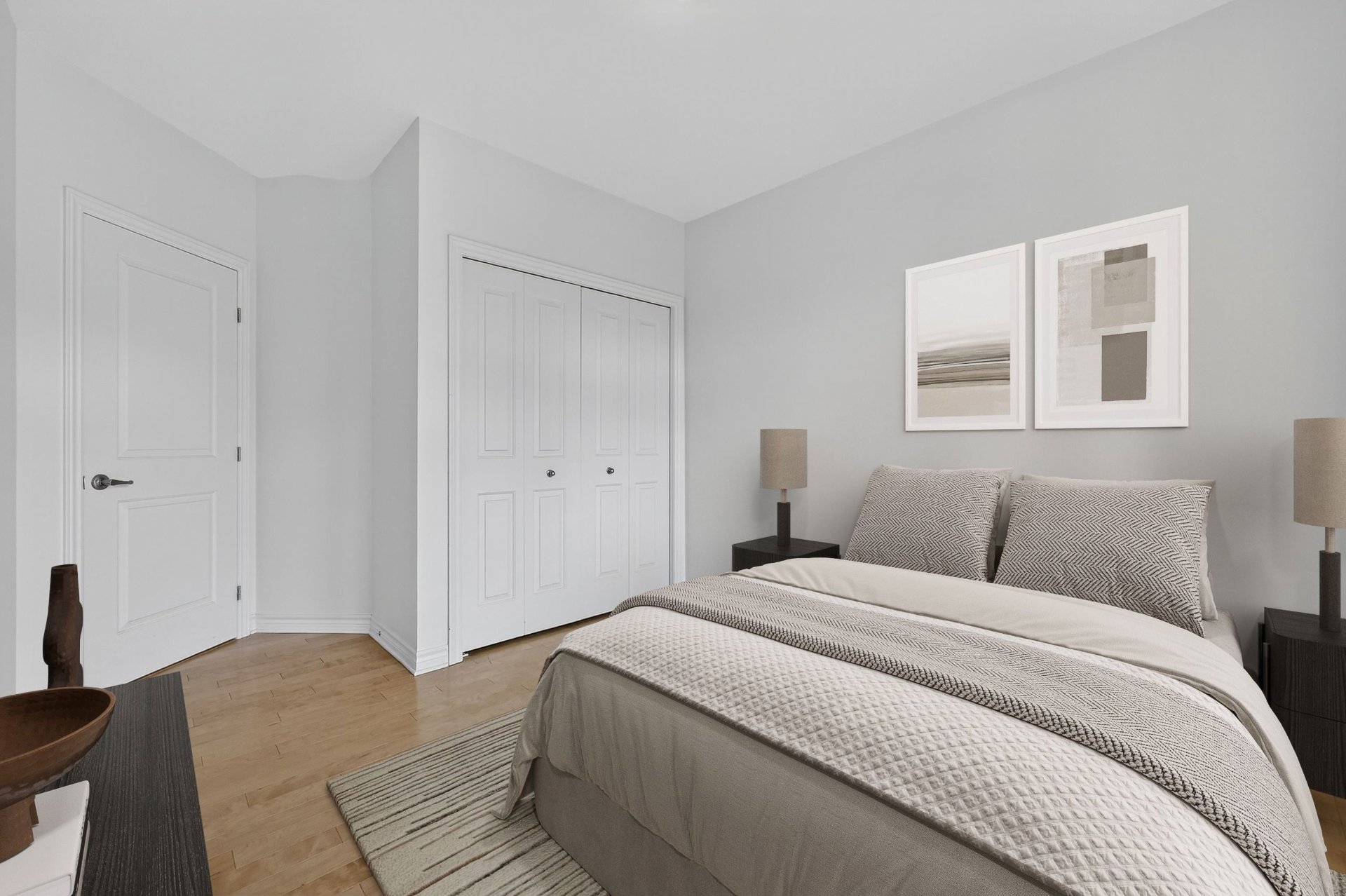 Chambre à coucher - Cette photo a été virtuellement aménagée