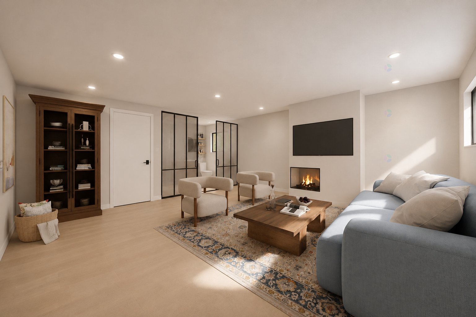 Virtually finished basement for reference only