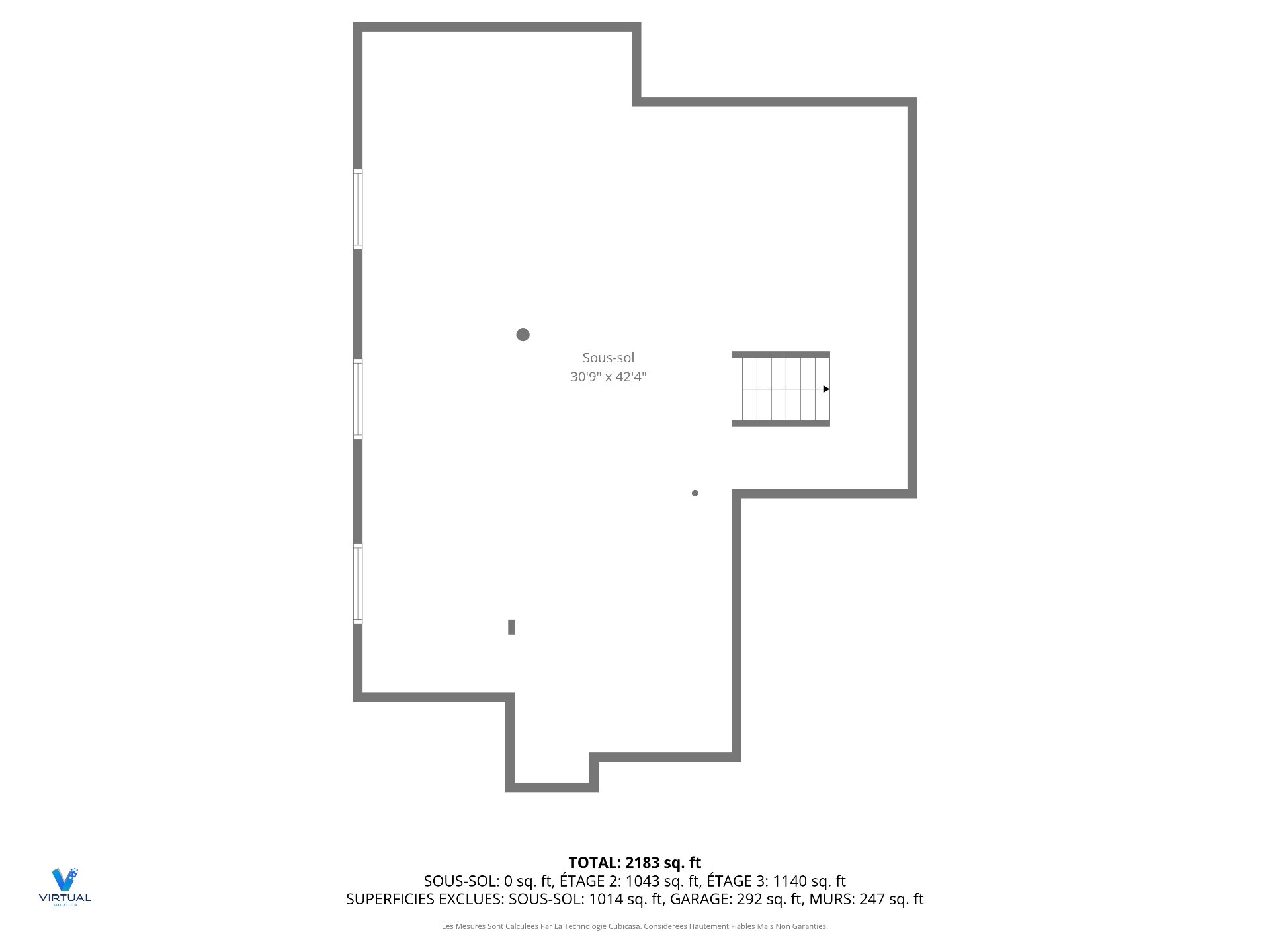 Plan (croquis) - Sous-sol