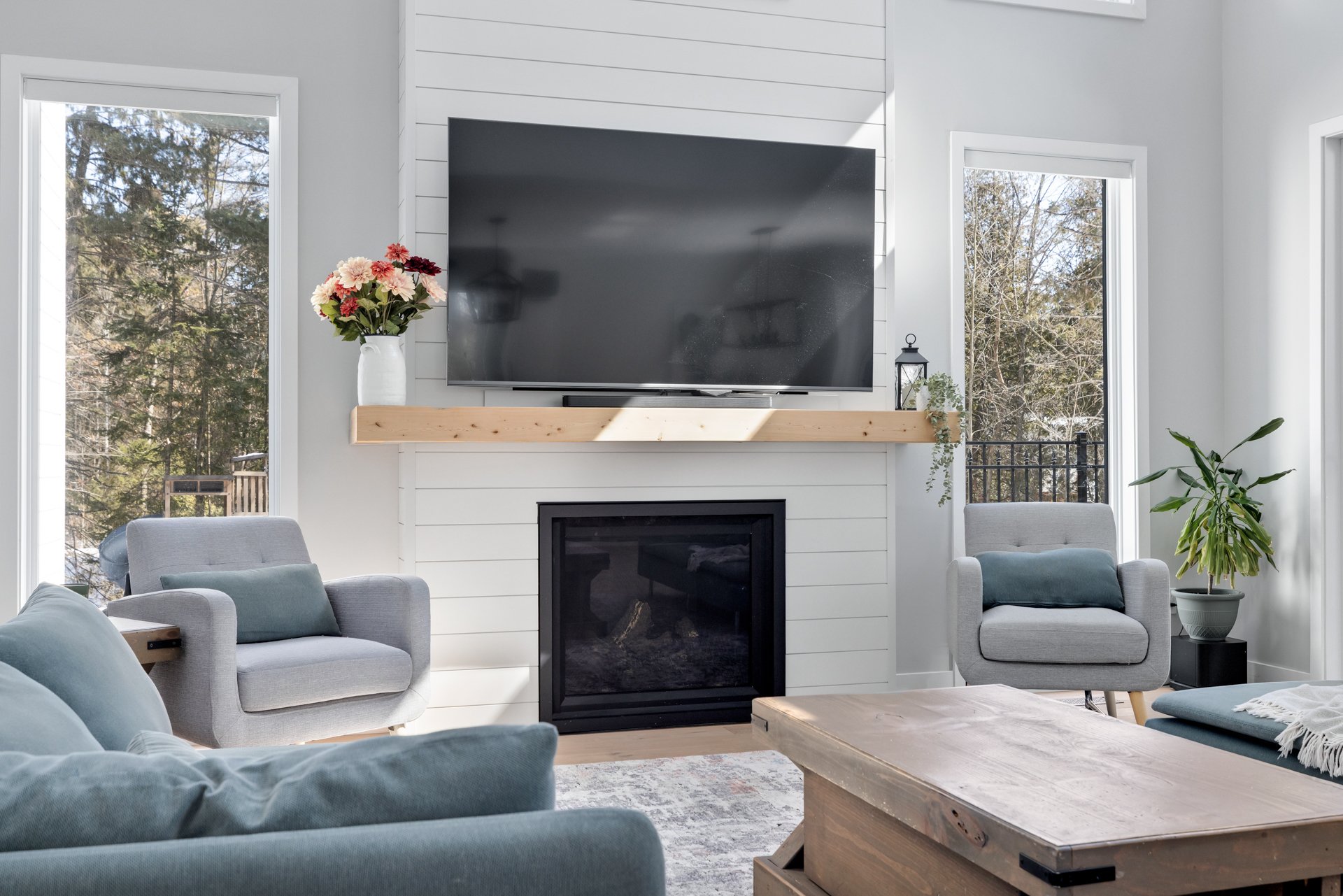 Living room - Propane fireplace