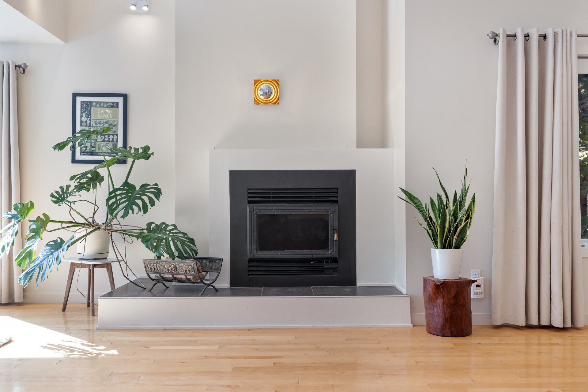 Living room - Wood-burning fireplace