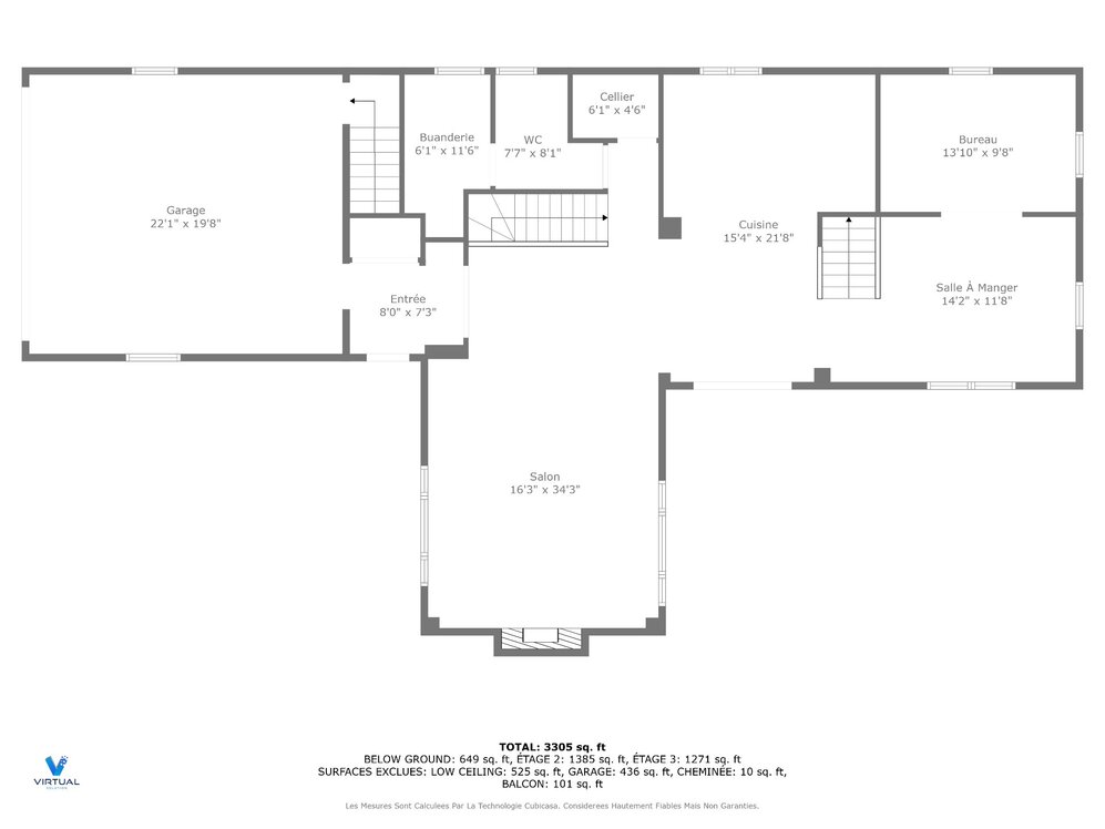Plan (croquis) - Rez-de-chaussée