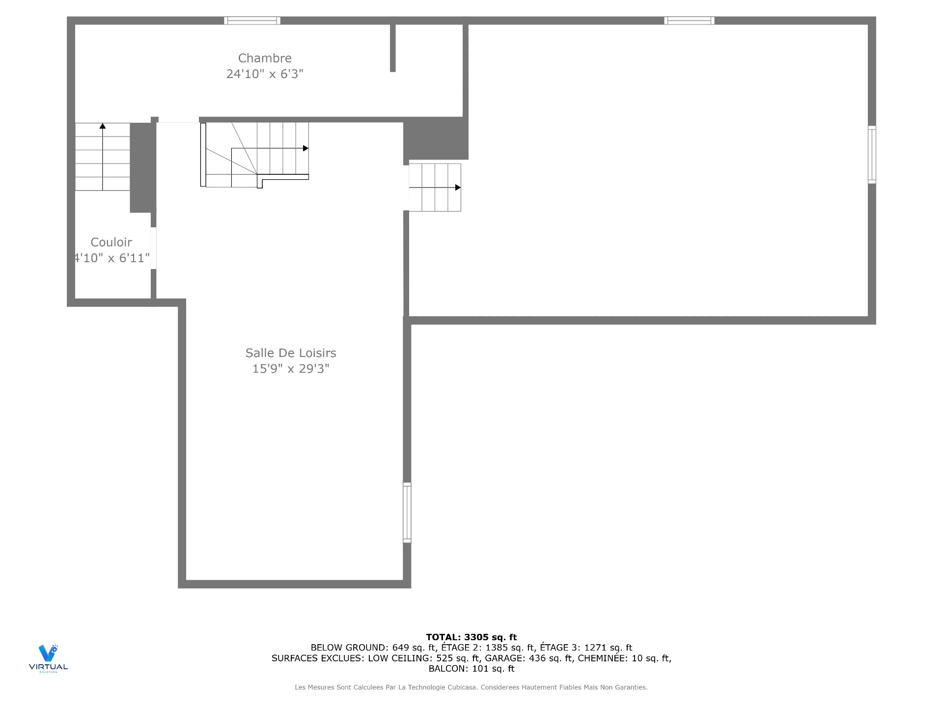 Plan (croquis) - Sous-sol