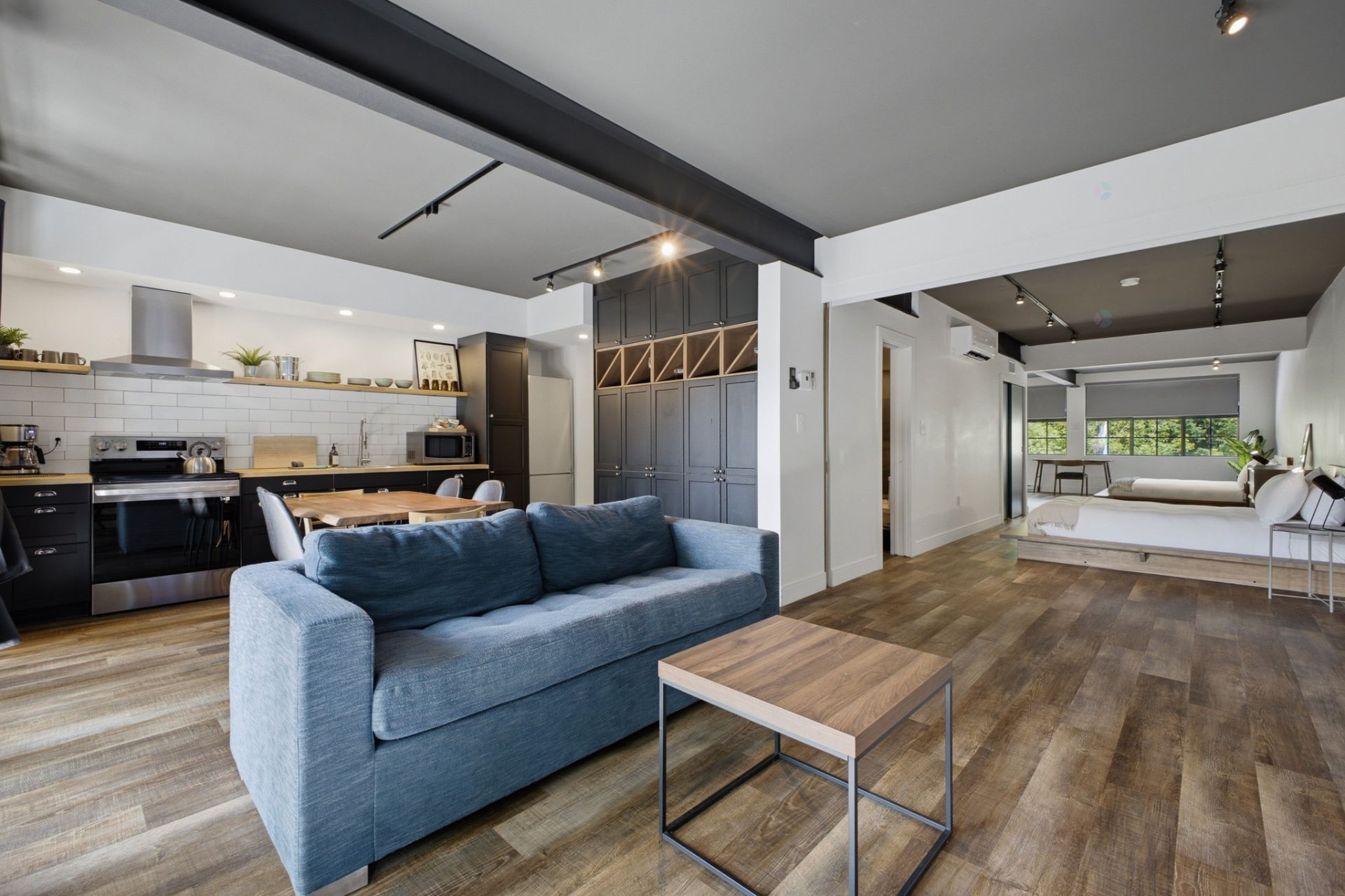 Open sliding doors